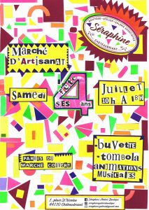 Marché artisanal organisé par l'association Séraphine pour fêter ses 4 ans.