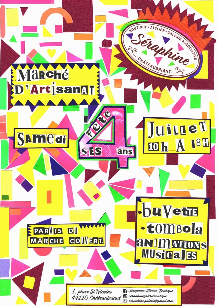 Marché artisanal organisé par l'association Séraphine pour fêter ses 4 ans.